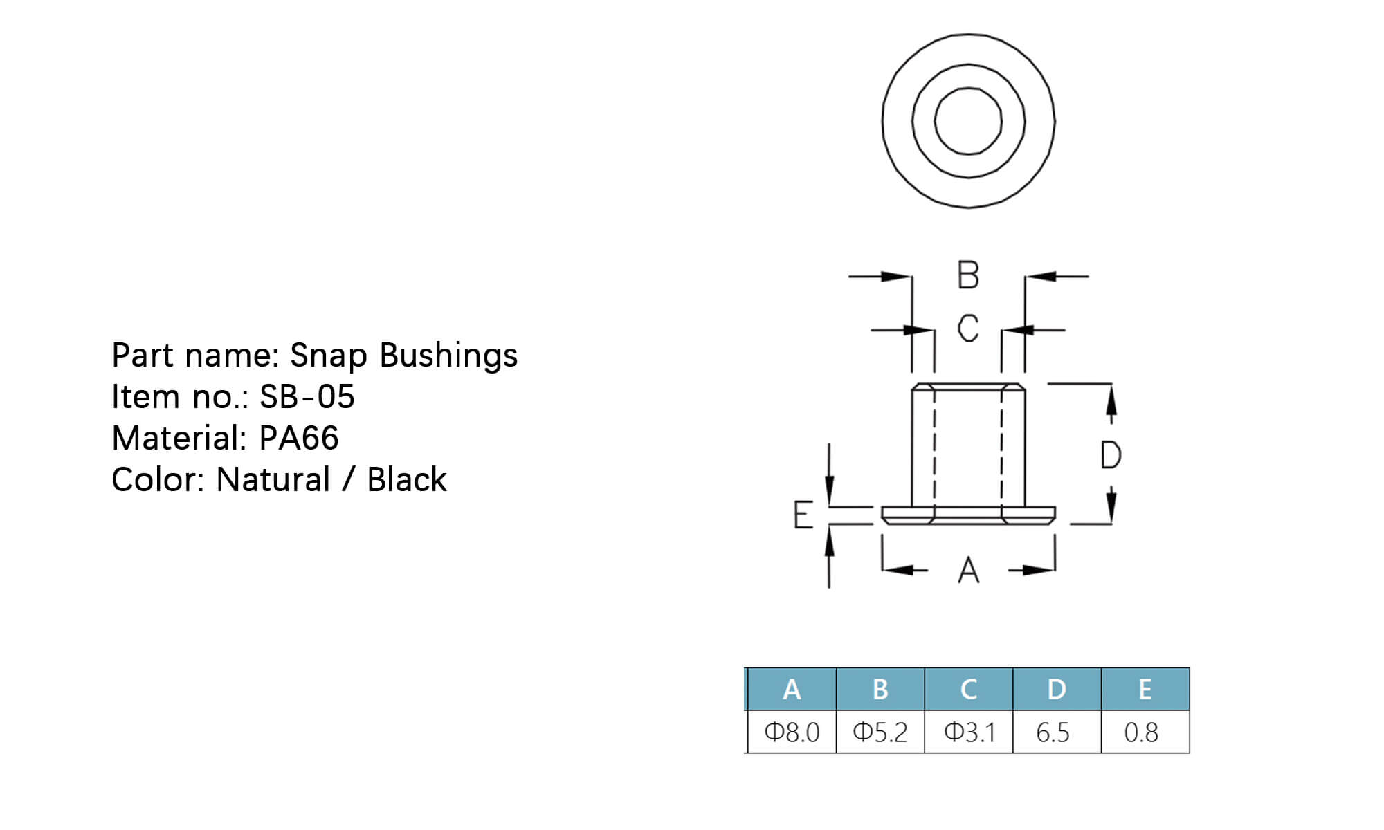 Snap Bushings SB-05